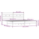 Metalni okvir kreveta bez madraca boja hrasta sonome 180x200 cm | shoptok.hr