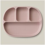 Interbaby silikonski tanjur s poklopcem Dark Pink | shoptok.hr