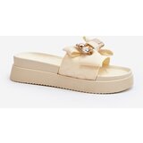 Boto Women's Beige Slippers with Bow and Bear Katterina | Shoptok.si