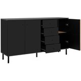 Livetastic KOMODA, črna, hrast artisan | Shoptok.si