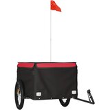  Prikolica za bicikl crno-crvena 45 kg željezna Crna 134 x 69 x 59 cm | Shoptok.si
