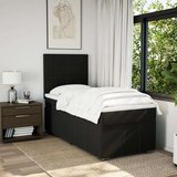 vidaXL Box spring postelja z vzmetnico črn 90x190 cm blago | Shoptok.si