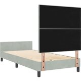  Postelja Svetlo siva 100x200 cm Velur, (22049534) | Shoptok.si