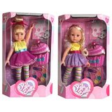 Magic Toys Svetlolasa lutka v pisani obleki, s setom za ličenje v dveh različicah | Shoptok.si