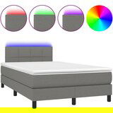 Maison Chic Box spring postelja - Vzmetna postelja z vzmetnico LED temno siva 120x200 cm blago SL14902, (21900767) | Shoptok.si