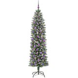  Umjetno vitko božićno drvce Zelena i bijela 210 cm | shoptok.hr