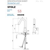  Slavina za umivaonik S3 Black Visoka | shoptok.hr