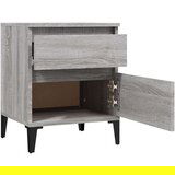  Noćni ormarići 2 kom boja dimljenog smeđi 40x35x50 cm | shoptok.hr