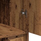  Set ormarića s ogledalom i LED rasvjetom staro drvo konstruirano drvo | shoptok.hr