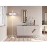 Marckeric Krem/u prirodnoj boji komoda u dekoru hrasta 150x80x40 cm Lilou – | shoptok.hr