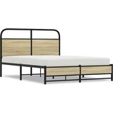 Maison Chic Posteljni okvir - Dvoposteljna postelja - Zakonska postelja brez vzmetnice 135x190 cm sonoma hrast inž. les-J10607, (21762479) Cene