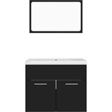  Set kupaonskog namještaja od iverice crni | shoptok.hr