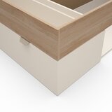 Marckeric Bela/v naravni barvi zakonska postelja v hrastovem dekorju s prostorom za shranjevanje brez letvenega dna 140x190 cm Albo – | Shoptok.si