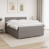 Boxspring krevet s madracem Sivosmeđa 160 x 200 cm Tkanina | shoptok.hr