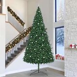 vidaXL Božično drevo z dekorativnimi lučmi Zelena 400 cm PVC | Shoptok.si