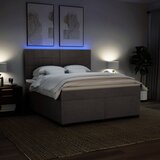  Krevet s oprugama i madracem smeđesivi 180x200 cm tkanina | shoptok.hr