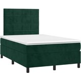 Krevet box spring s madracem LED tamnozeleni 120x200 cm baršun | Eponuda.ba