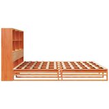 Krevet s regalom za knjige bez madraca 200x200 cm masivno drvo | Eponuda.com