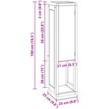  Ormar za kupaonicu Prirodna 25 x 25 x 100 cm Čvrsto teak drvo | shoptok.hr