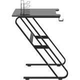 vidaXL Gaming miza z nogami ZZ-oblike črna 90x60x75 cm | Shoptok.si