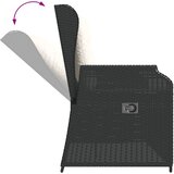  3-dijelna vrtna garnitura od poliratana s jastucima crna 110 x 110 x 40/71 cm | Shoptok.si