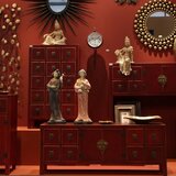 Ixia Rdeča nizka komoda 130x50,5 cm Oriente – | Shoptok.si