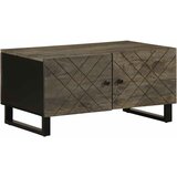 vidaXL Klubska mizica črna 80x50x40 cm trden mangov les | Shoptok.si