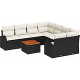  Sjedeća garnitura za vrt 9 kom. Crna i Krema poliratan 234 x 234 x 69 cm | shoptok.hr