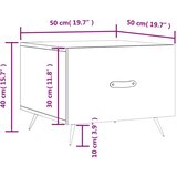 vidaXL Stolić za kavu siva boja hrasta 50x50x40 cm konstruirano drvo | shoptok.hr