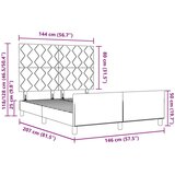 vidaXL Postelja Roza 140x200 cm Žamet, (22048928) | Shoptok.si