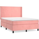 The Living Store Box spring postelja z vzmetnico roza 140x200 cm žamet - Box Spring Postelja, (21492229) | Shoptok.si