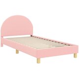Krevet za djecu s uzglavljem Ružičasta 90 x 190 cm Bouclé | shoptok.hr