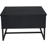 Livetastic klubska miza, 70/40,5-65,5/60 cm črna | Shoptok.si