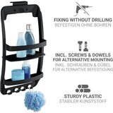Wenko Črna plastična viseča/z namestitvijo brez vrtanja kopalniška polica Universal – | Shoptok.si