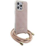  Originalna trda torbica GUESS GUHCP15XHC4SEP za iPhone 15 Pro Max (naramnica 4G tisk / roza) | Shoptok.si