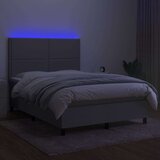  Box spring s madracem LED svjetlosivi 140x190 cm tkanina | shoptok.hr