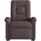  Električni naslanjač s funkcijo vstajanja temno rjavo blago, (21824858) | Shoptok.si