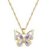 Ogrlica LY-29397 - Zlatna / Kristalna KP29397 | shoptok.hr