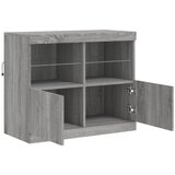  Komoda s LED svjetlima boja sivog hrasta 81x37x67 cm | shoptok.hr