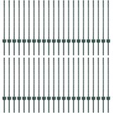 vidaXL Stupovi ograde 44 kom U-Channel Zelena 120 cm Čelik | shoptok.hr