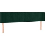  Uzglavlje s ušima tamnozeleno 163x16x78/88 cm baršunasto | shoptok.hr