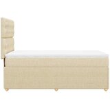  Krevet s oprugama i madracem krem 100 x 200 cm od tkanine | shoptok.hr