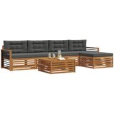  Set vanjskih sofa 6 kom. Prirodna i antracit | shoptok.hr