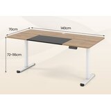  Električna stoječa miza 140 x 70 cm z nastavljivo vi&amp;scaron;ino, ergonomska miza, bež Slike