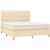  box spring s madracem LED krem 180x200 cm od tkanine | shoptok.hr