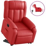  Električni naslonjač na podizanje umjetna koža crveni | shoptok.hr