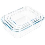 springos set staklenih posuda za hranu s poklopcem, 4 kom, 3,4 l | shoptok.hr