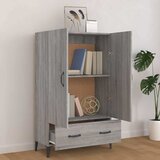  Visoka komoda boja hrasta sonome 70x31x115 cm konstruirano drvo Siva | shoptok.hr