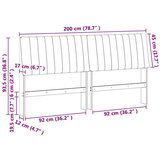 vidaXL Tapecirano vzglavje Svetlo siva 200 cm Masivno borovo les | Shoptok.si