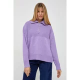 Beatrice B Volnen pulover ženski, vijolična barva